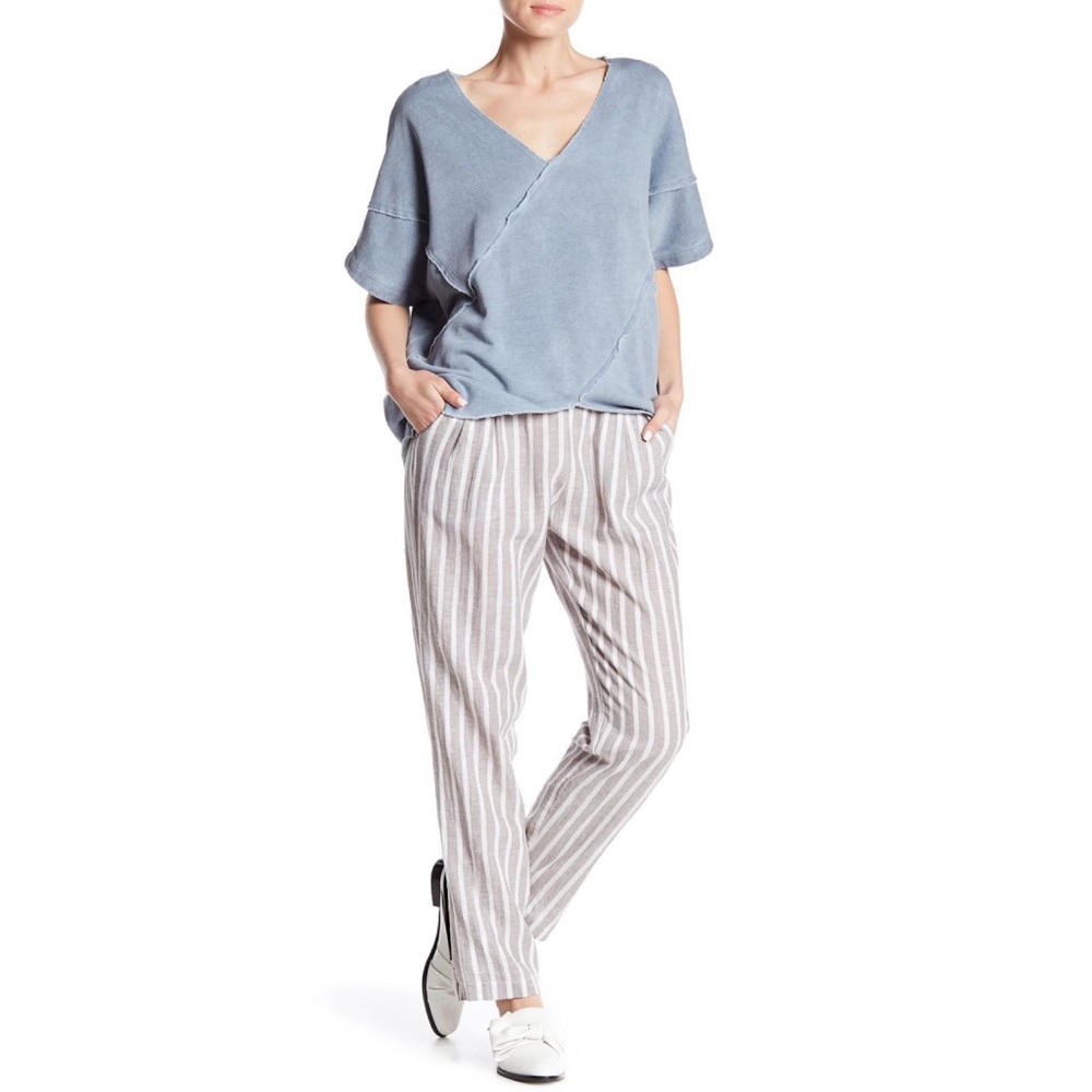 NWT Tina + Jo Striped Straight Leg Pants S